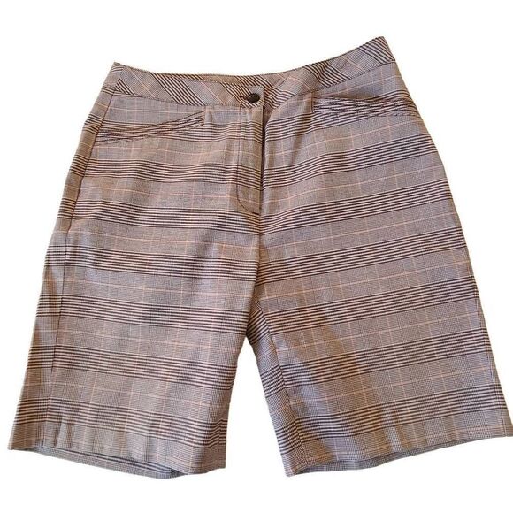 EP Pro Golf Brown Check Shorts Size 4 - Picture 1 of 9